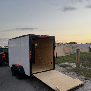 2026 Cargo Enclosed Trailer 6x12 Ta Double Axle Brand 🆕 Plycore 0.080 (WHITE)