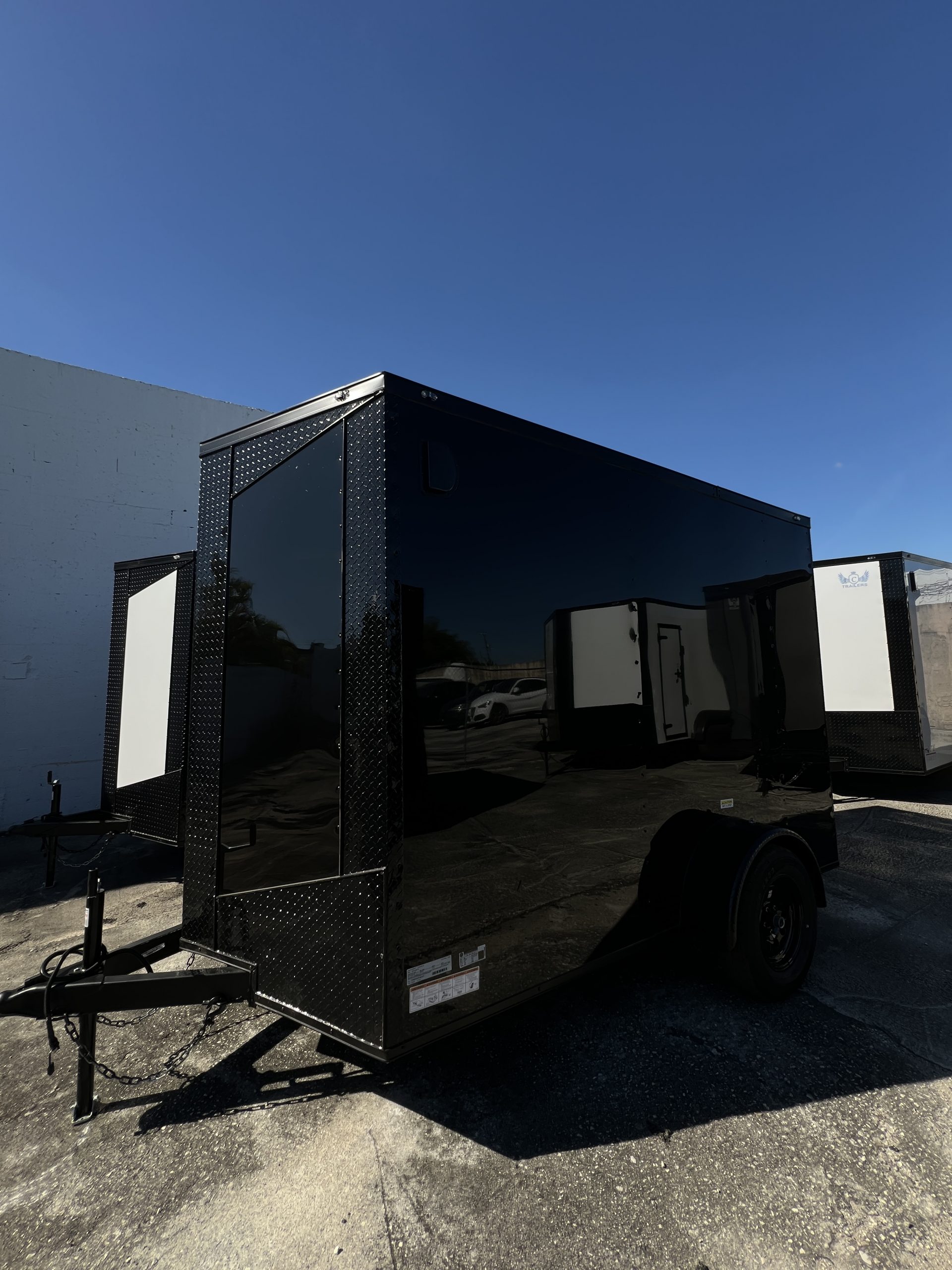 π 2026 6x10 Sa Enclosed Cargo Trailer Single Axle 0.080 Polycore π₯ (BLACKOUT) - Image 3