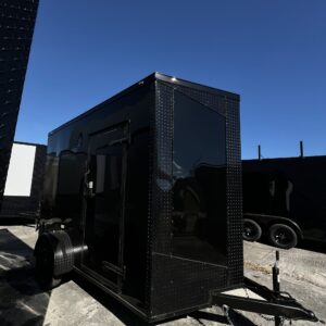 π 2026 6x10 Sa Enclosed Cargo Trailer Single Axle 0.080 Polycore π₯ (BLACKOUT)