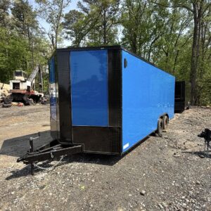 π 2026 8.5Γ20 Ta Enclosed Cargo Trailer Double Axle Polycore 0.080π₯ (PEPSI BLUE / BLACK TRIM)