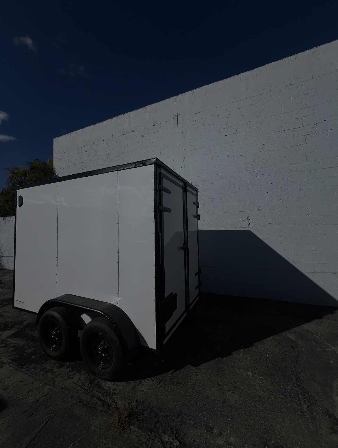 π 2026 6x10 Ta Enclosed Cargo Trailer Double Axle 0.080 Polycore Barn Doors π₯(WHITE / BLACK TRIM) - Image 5
