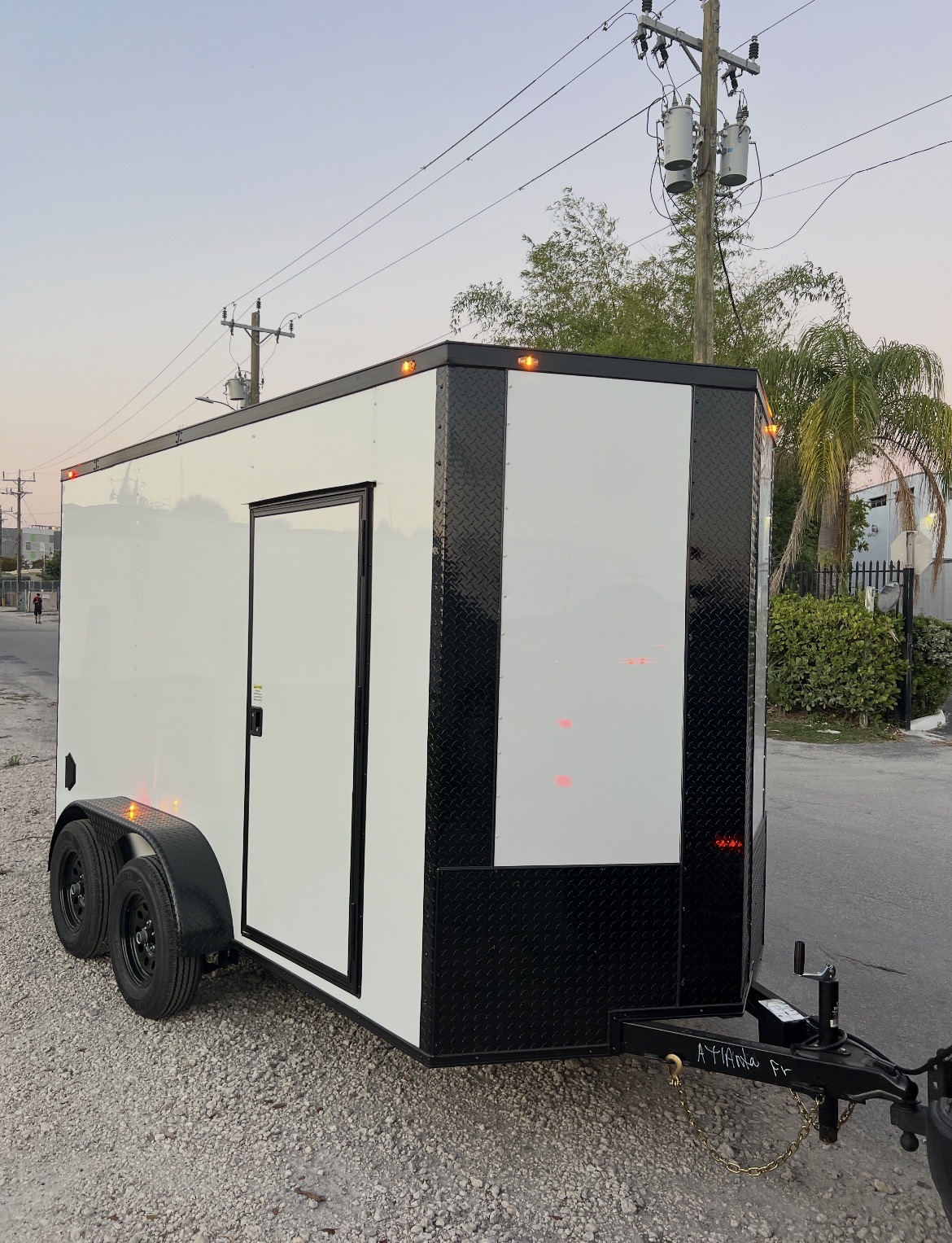 π 2026 6x12 Ta Enclosed Cargo Trailer Double Axle Polycore 0.080π₯ (WHITE / BLACK TRIM) - Image 4