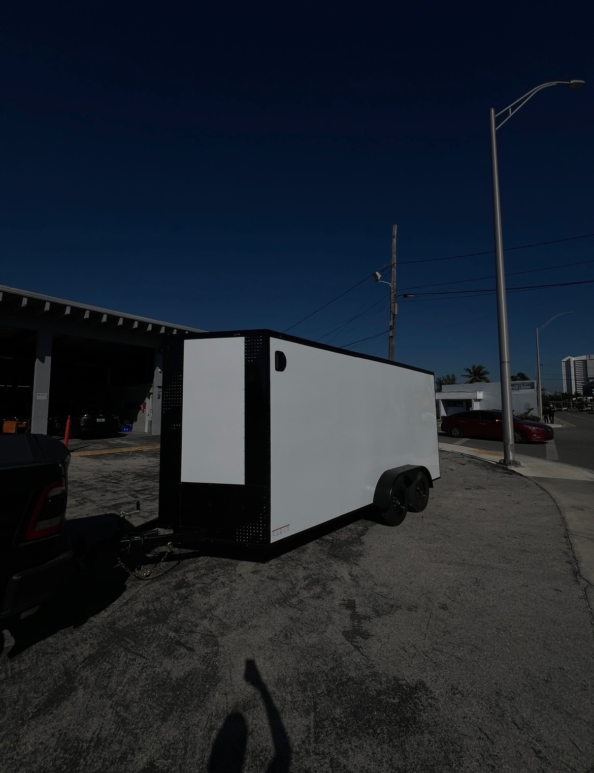 π 2026 7x16 Ta Enclosed Cargo Trailer Double Axle Polycore 0.080π₯ (WHITE / BLACK TRIM) - Image 5