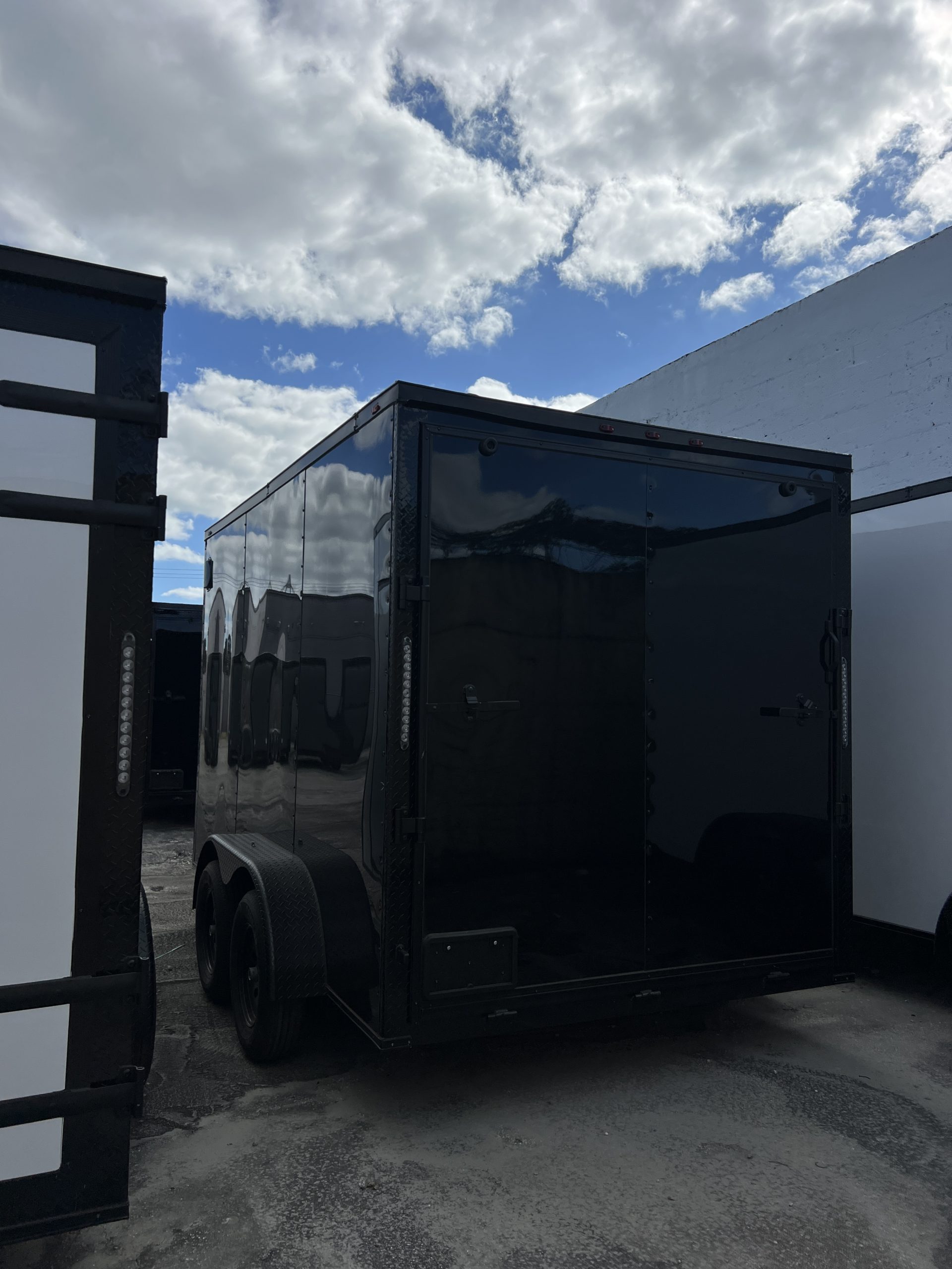 π 2026 7x12 Ta Enclosed Cargo Trailer Double Axle Polycore 0.080π₯ (BLACKOUT) - Image 2