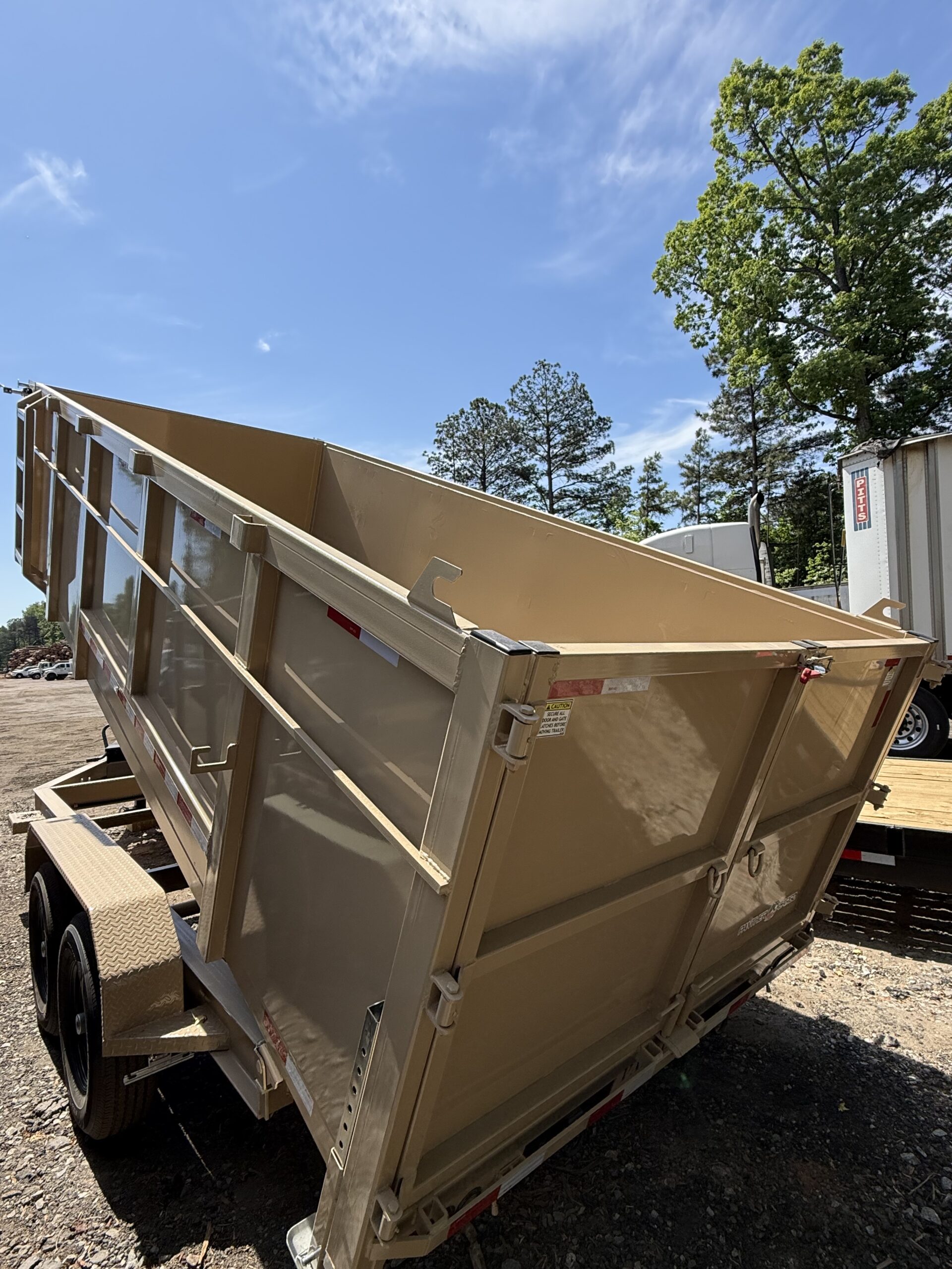 2026 7x16 Dump Trailer β BRAND π πͺπ»π₯ GPS TRACKED π(TAN) - Image 3