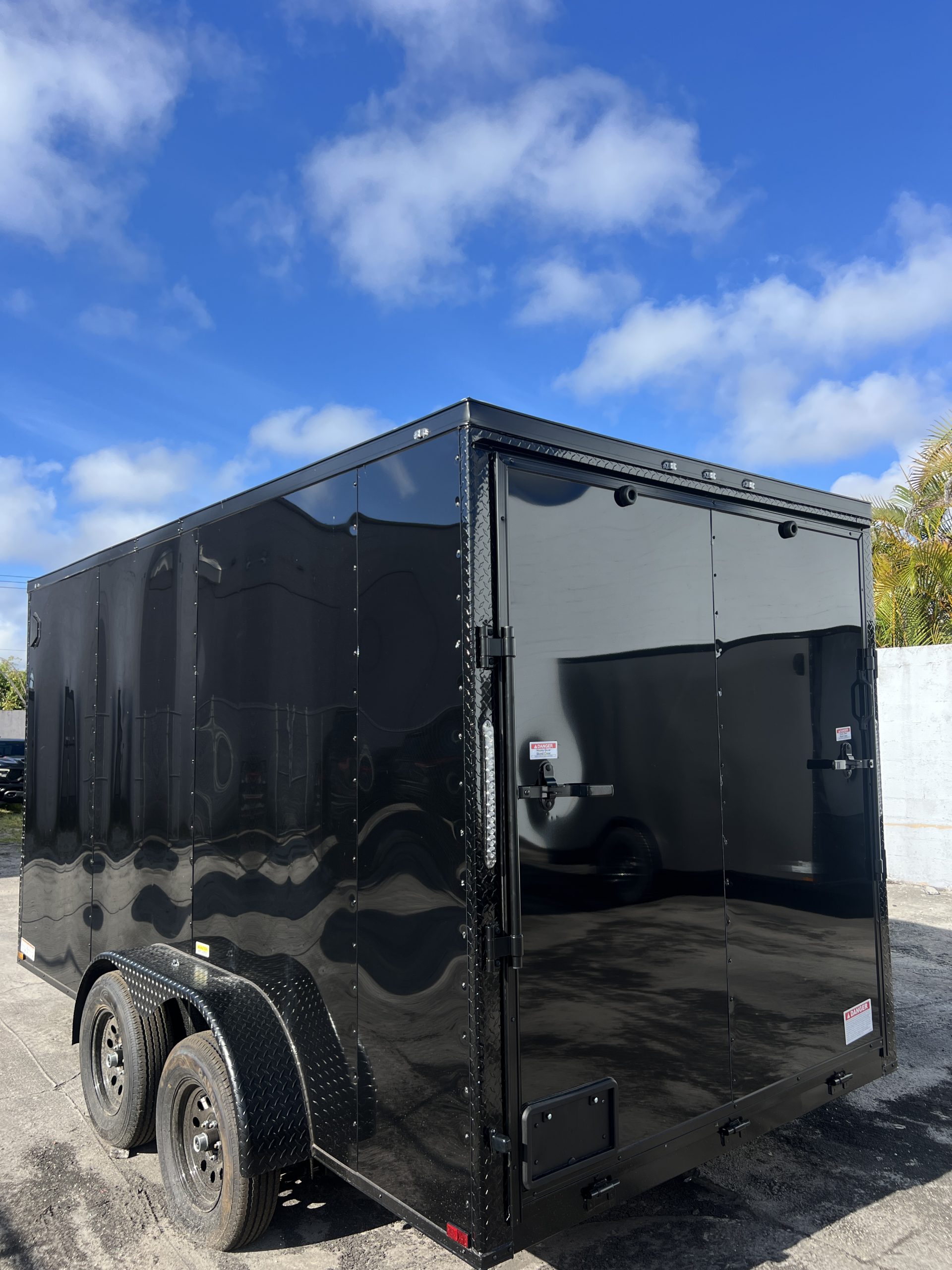 π 2026 7x14 Ta Enclosed Cargo Trailer Double Axle Polycore 0.080π₯ (BLACKOUT) - Image 2