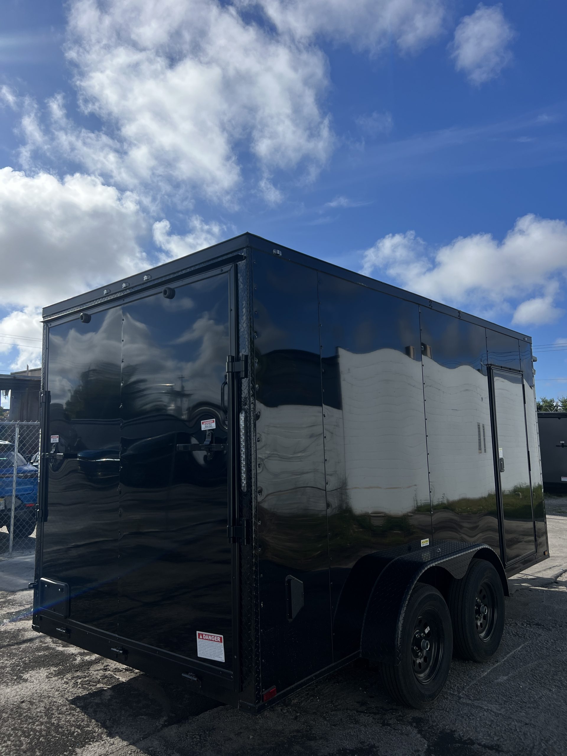 π 2026 7x14 Ta Enclosed Cargo Trailer Double Axle Polycore 0.080π₯ (BLACKOUT) - Image 4