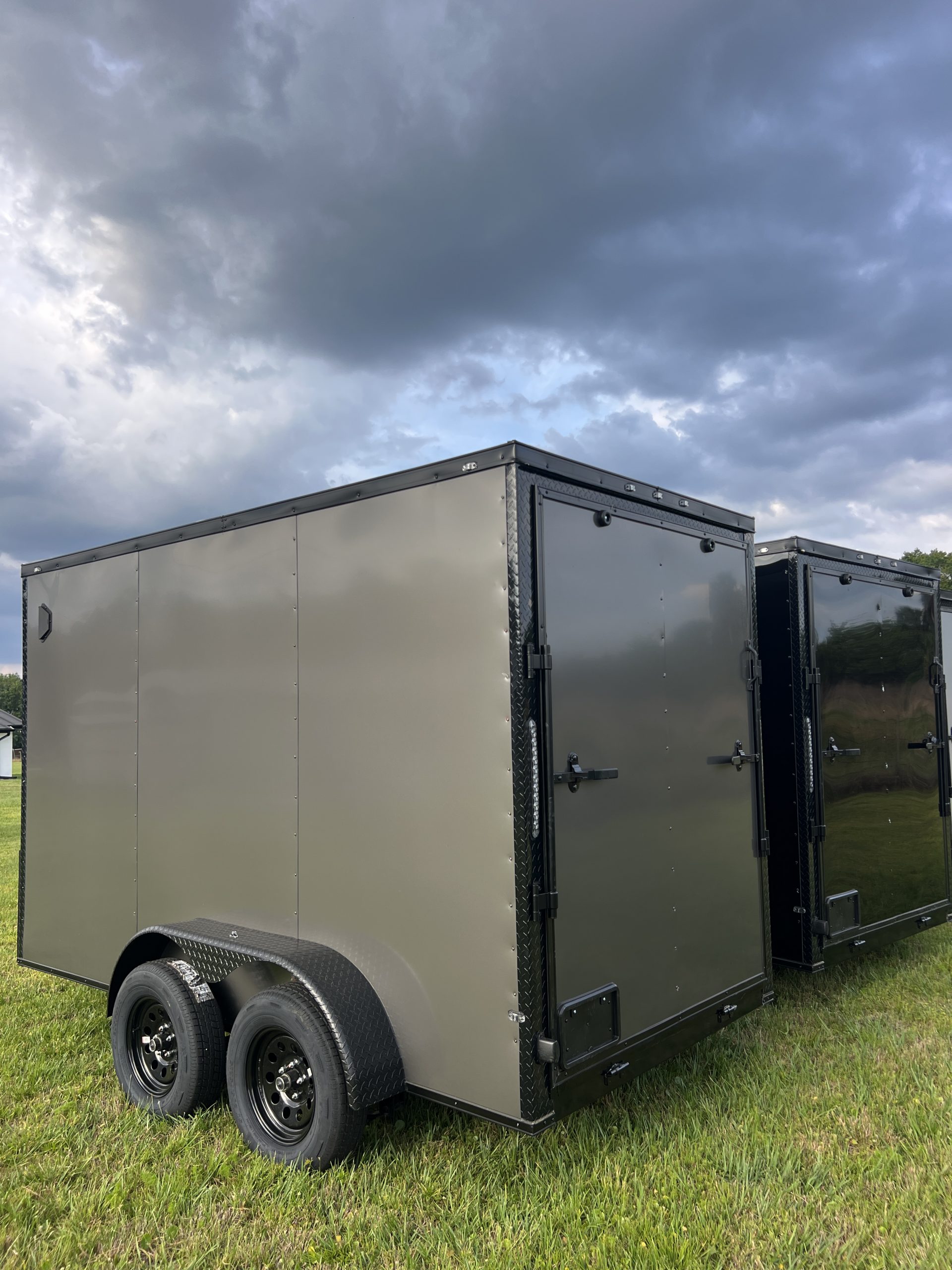 π 2026 6x12 Ta Enclosed Cargo Trailer Double Axle Polycore 0.080π₯ (CHARCOAL / BLACK TRIM) - Image 2