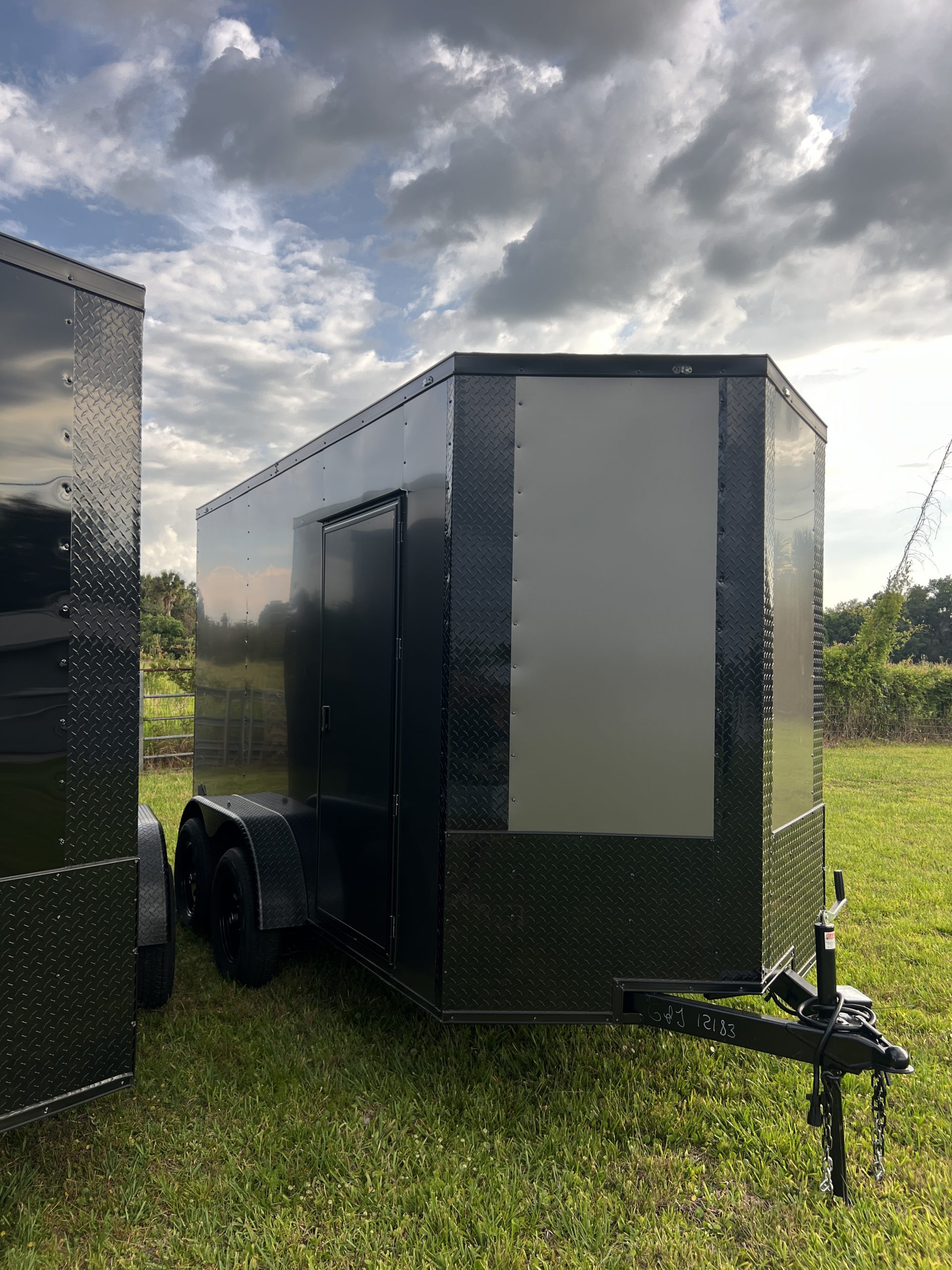 π 2026 6x12 Ta Enclosed Cargo Trailer Double Axle Polycore 0.080π₯ (CHARCOAL / BLACK TRIM) - Image 3