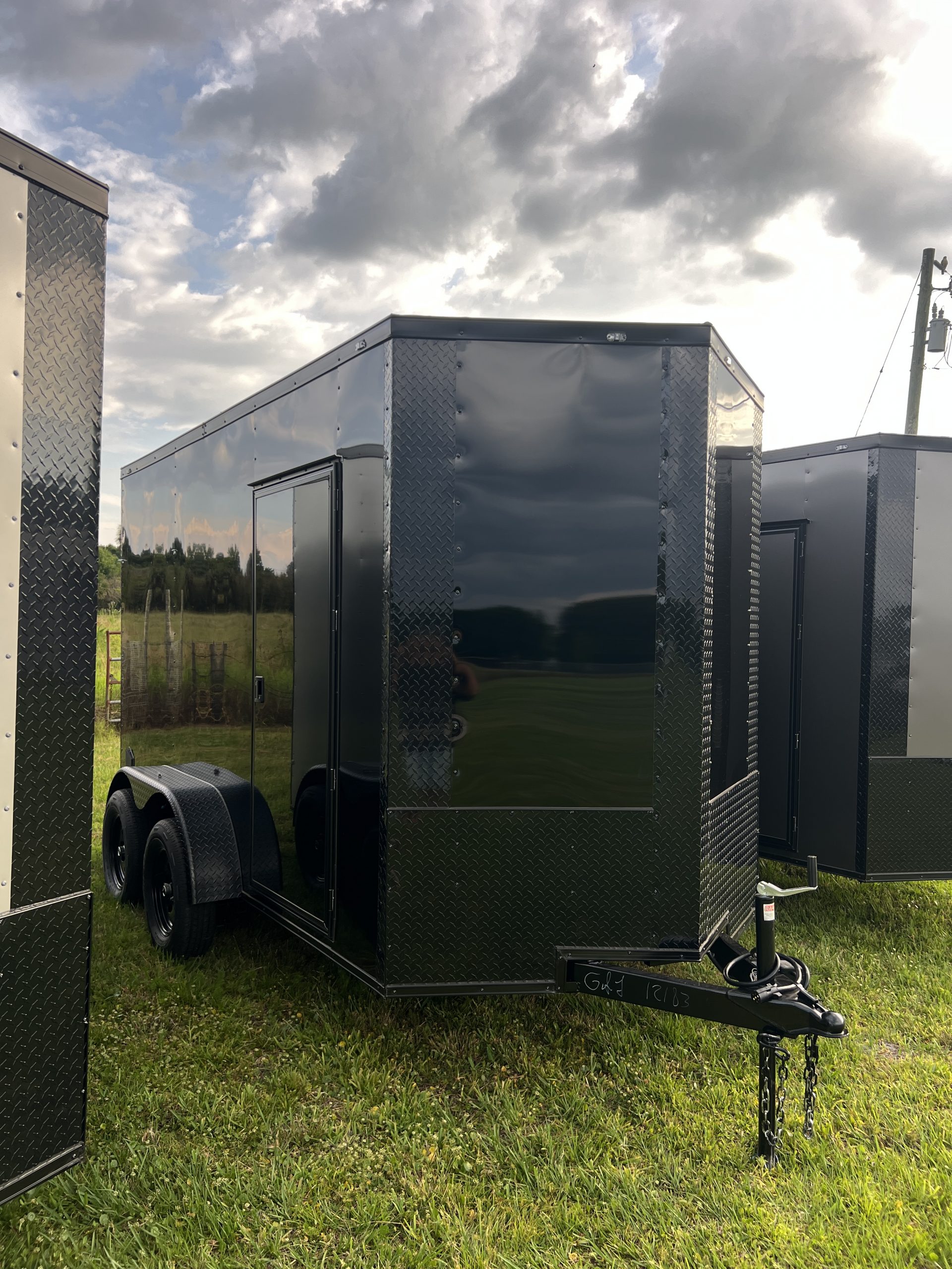 π 2026 6x12 Ta Enclosed Cargo Trailer Double Axle Polycore 0.080π₯ (BLACKOUT)