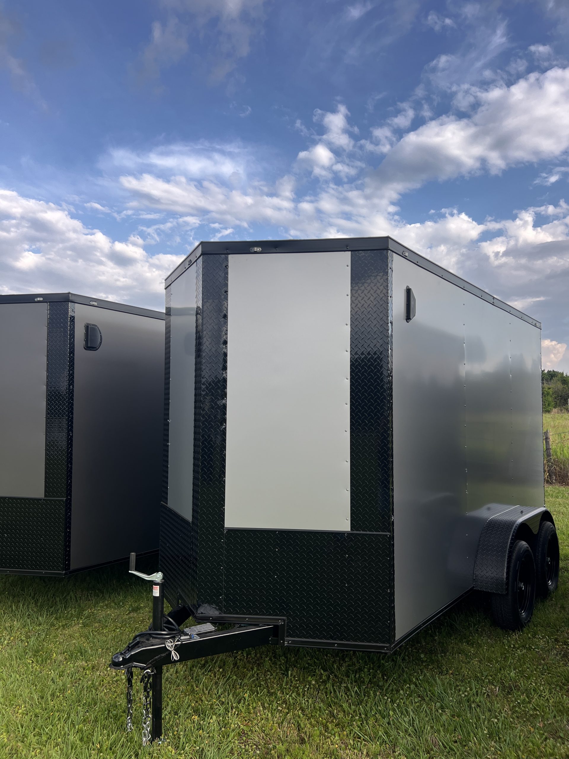 π 2026 6x12 Ta Enclosed Cargo Trailer Double Axle Polycore 0.080π₯ (SILVER / BLACK TRIM) - Image 3