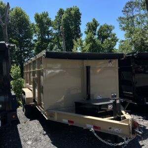 2026 7x16 Dump Trailer — BRAND 🆕 💪🏻🔥 GPS TRACKED 🔒(TAN)