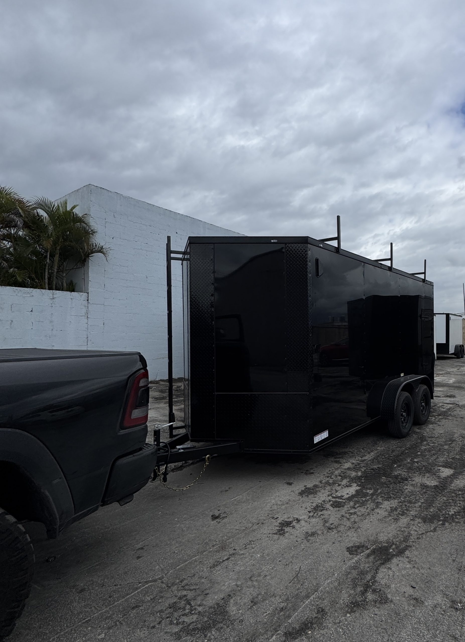 π 2026 7x14 Ta Enclosed Cargo Trailer Double Axle + Ladder Rack Polycore 0.080π₯ (BLACKOUT) - Image 4