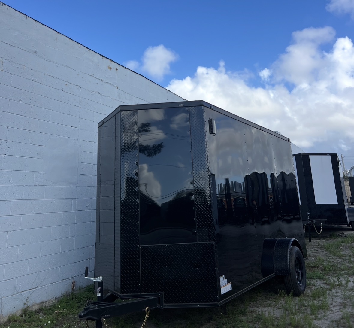 π 2026 6x12 Sa Enclosed Cargo Trailer Single Axle 0.080 Polycoreπ₯ (BLACKOUT) - Image 3