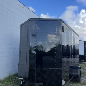 π 2026 6x12 Sa Enclosed Cargo Trailer Single Axle 0.080 Polycoreπ₯ (BLACKOUT)