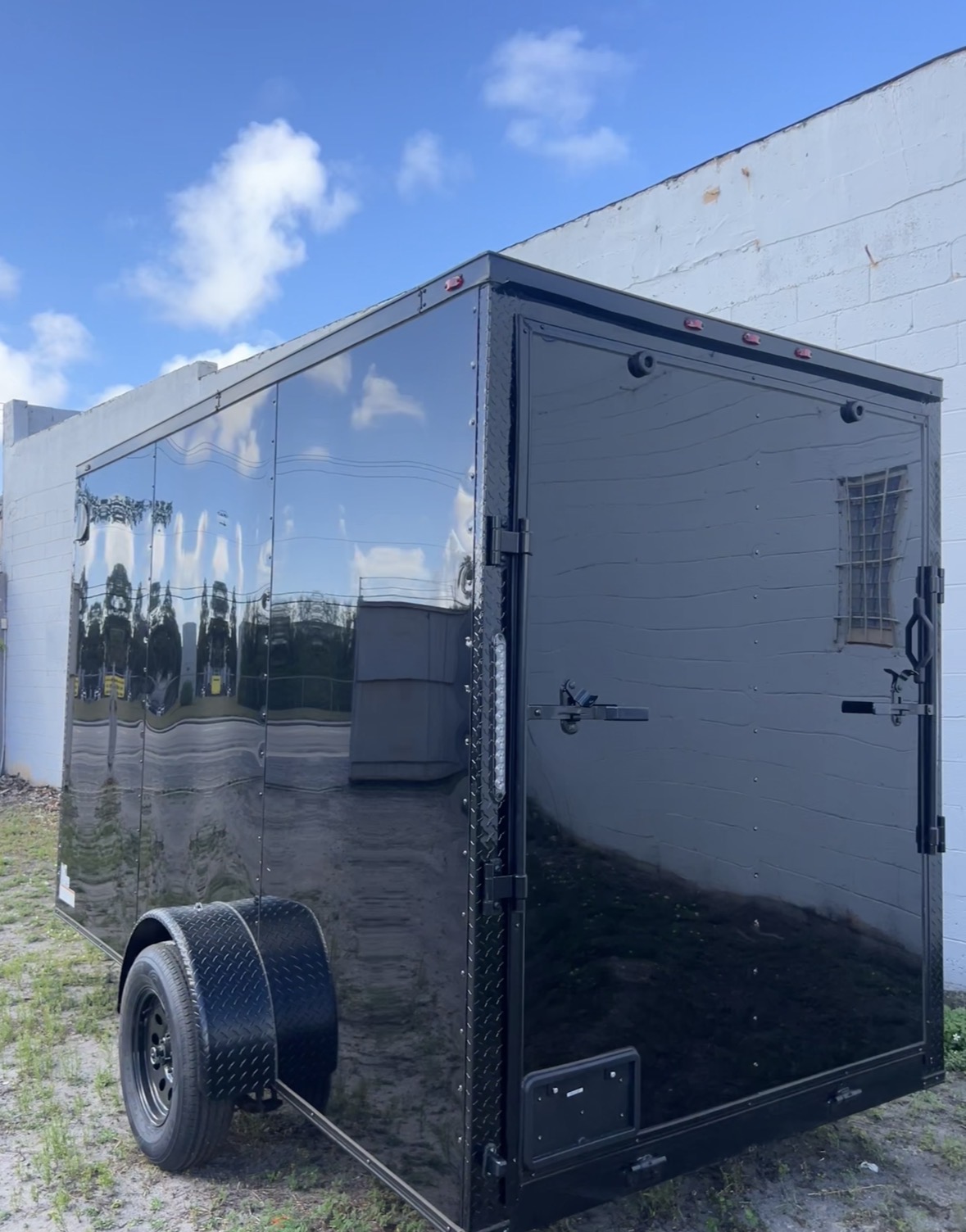 π 2026 6x12 Sa Enclosed Cargo Trailer Single Axle 0.080 Polycoreπ₯ (BLACKOUT) - Image 2